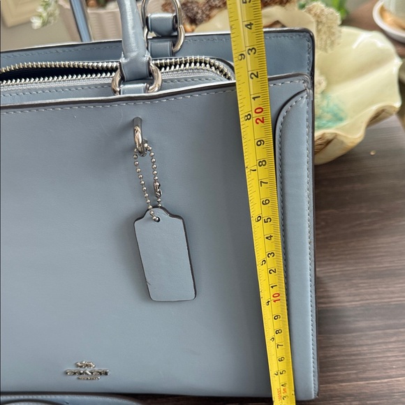 Coach ZOE 2018 Light Blue Leather Satchel with hangtag - Picture 17 of 17